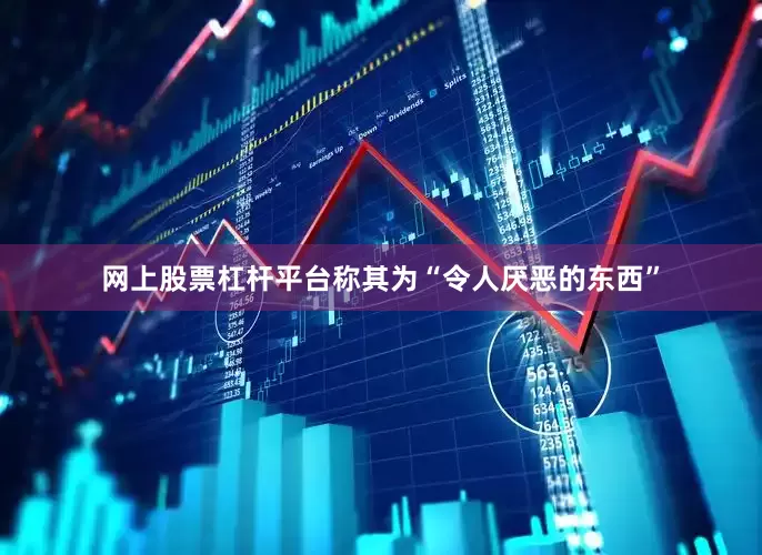网上股票杠杆平台称其为“令人厌恶的东西”